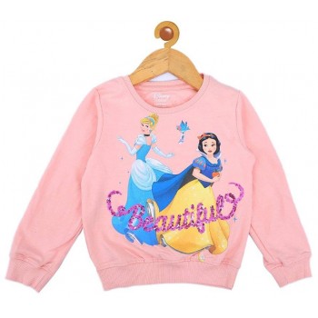 Snow White Cinderella print Beautiful Peach Sweatshirt
