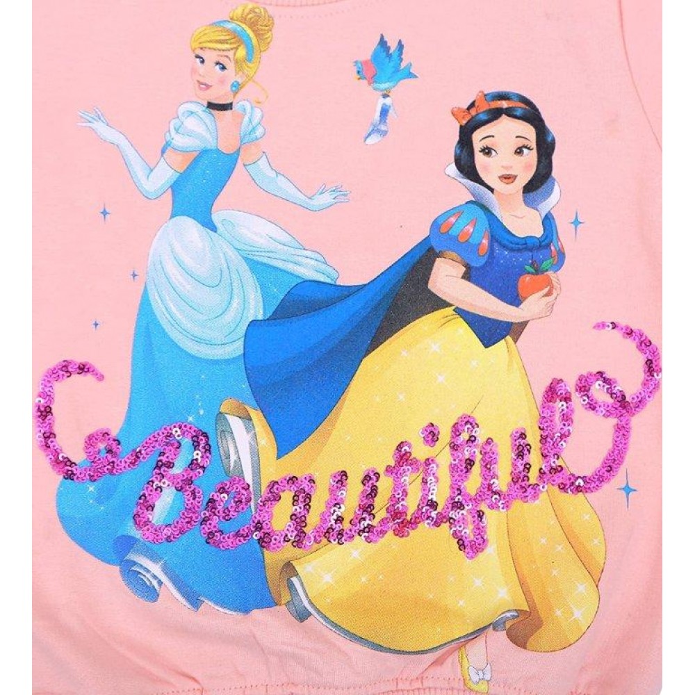 Snow White Cinderella print Beautiful Peach Sweatshirt