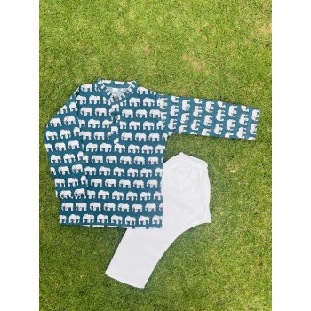 Cotton Elephant kurta pyjama