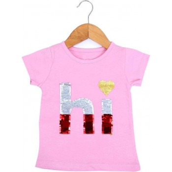 HI Pink Sequin Top/ t-shirt