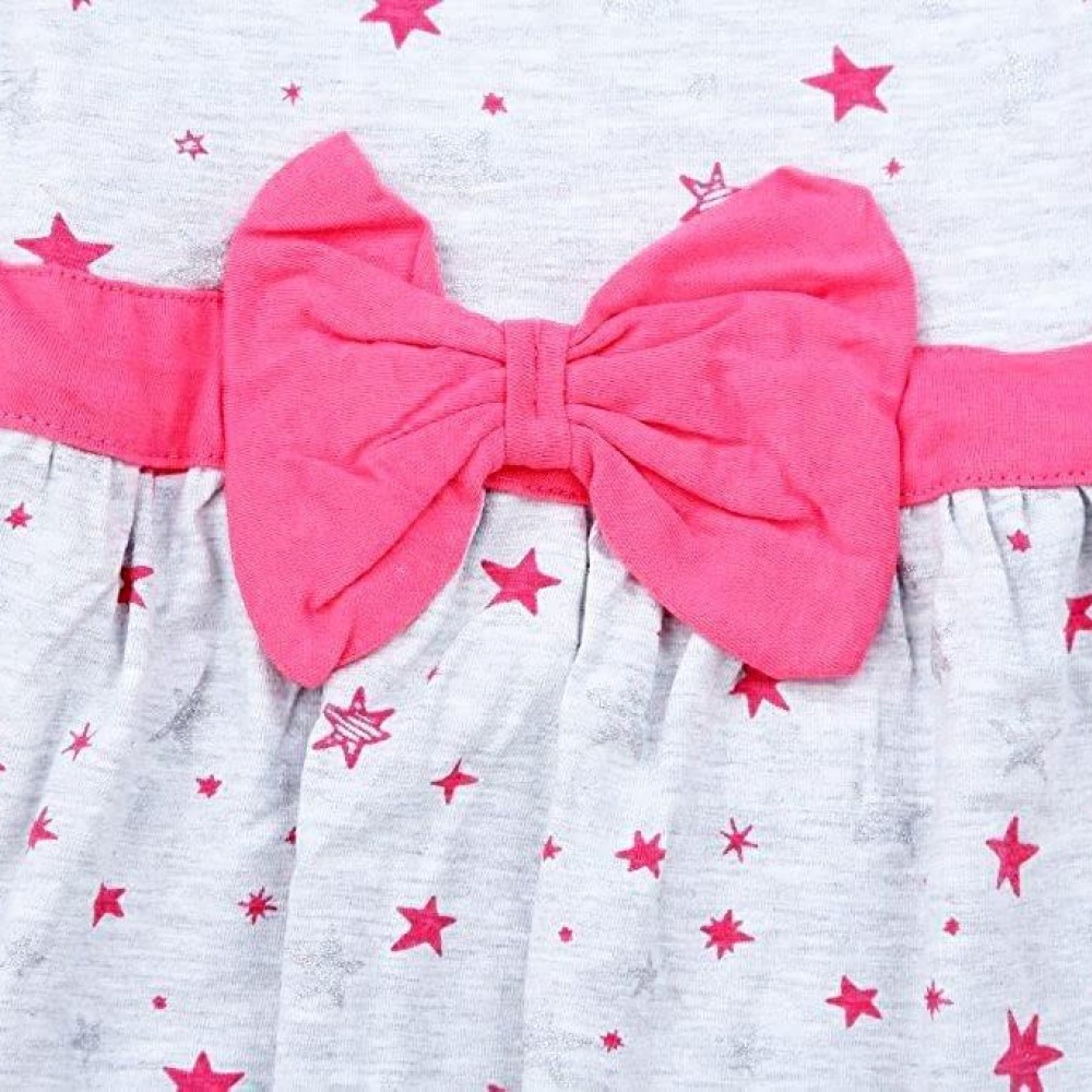 WHITE BOW STAR FROCK