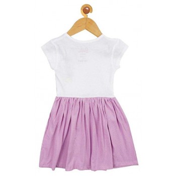  I can dream - White and Purple  cotton Frock