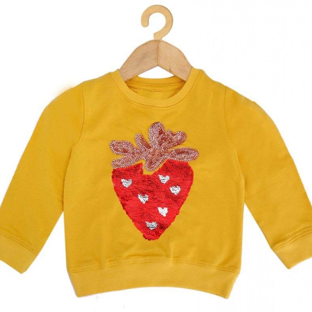 Reverse Sequin Strawberry Sweatshirt