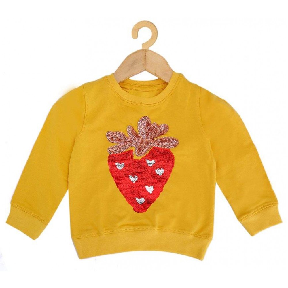 Reverse Sequin Strawberry Sweatshirt
