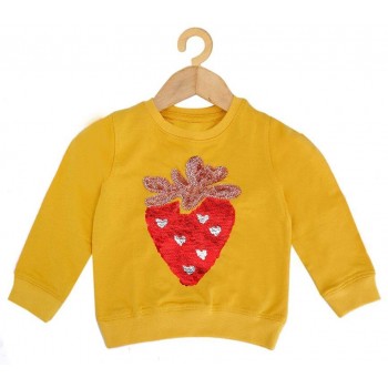 Reverse Sequin Strawberry Sweatshirt