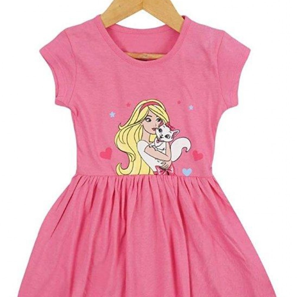  Cotton Fuscia Pink Frock