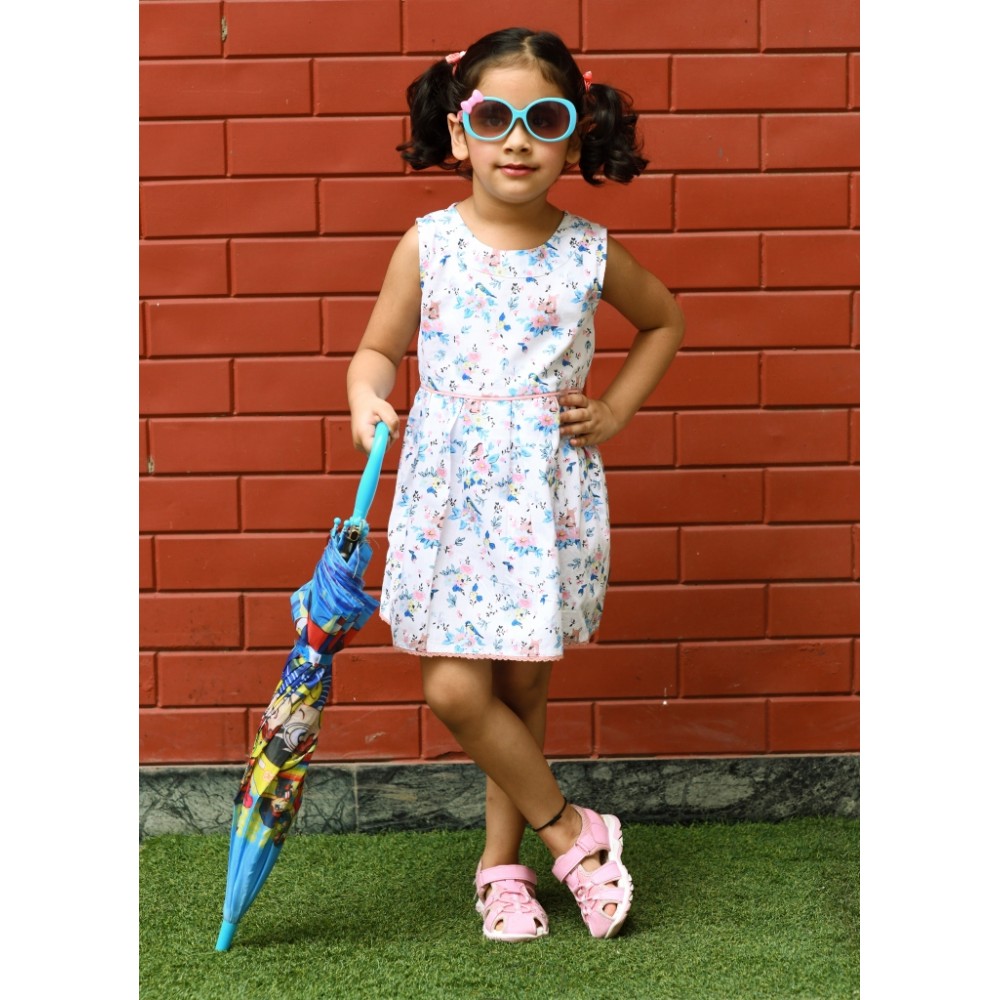 FLOWER PRINT FIT AND FLARE FROCK