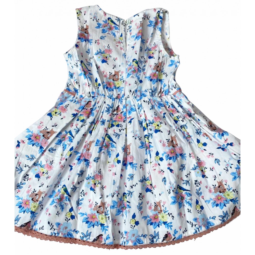 FLOWER PRINT FIT AND FLARE FROCK