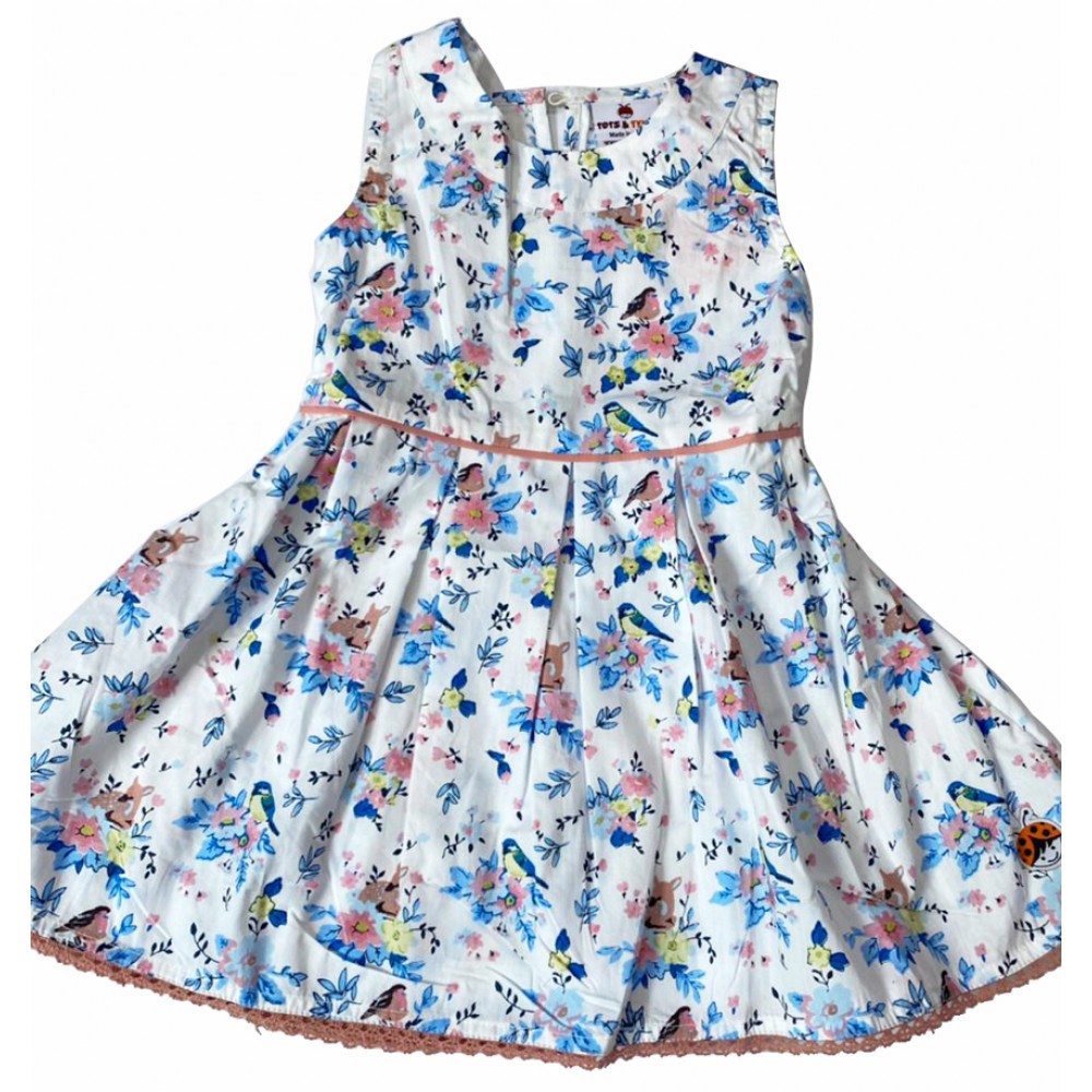 FLOWER PRINT FIT AND FLARE FROCK