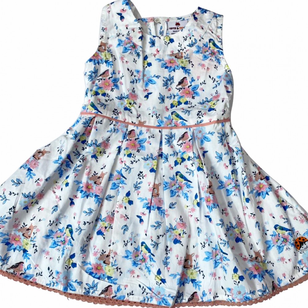 FLOWER PRINT FIT AND FLARE FROCK
