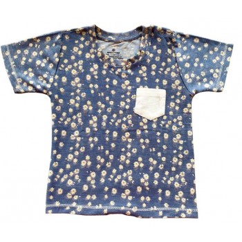 Denim Print Half Sleeve Tshirt