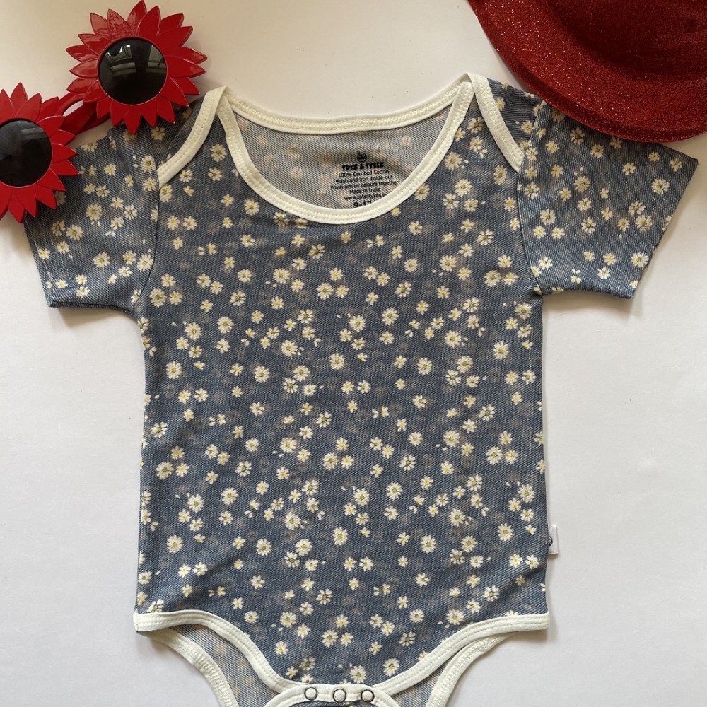 Denim Print Onesie for Kids